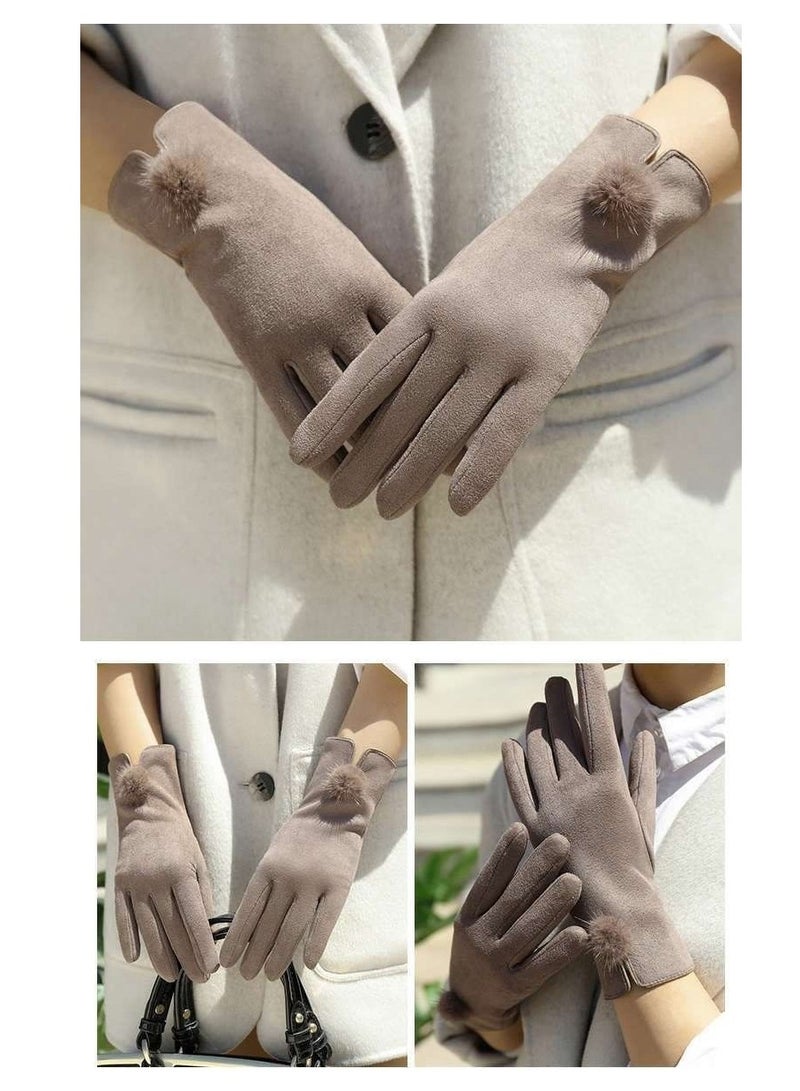 قفازات نسائية شتوية سميكة دافئة قفازات ركوب الدراجات - Image 2