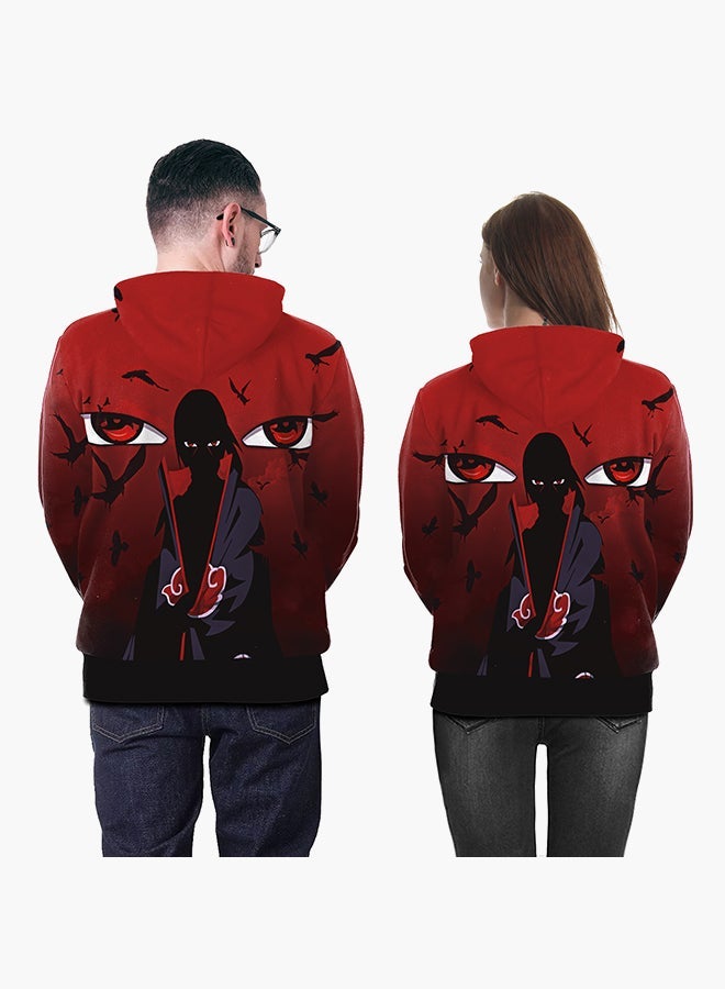 NADANBAO 3D Printing Long Sleeve Hoodie Black/White - Image 4