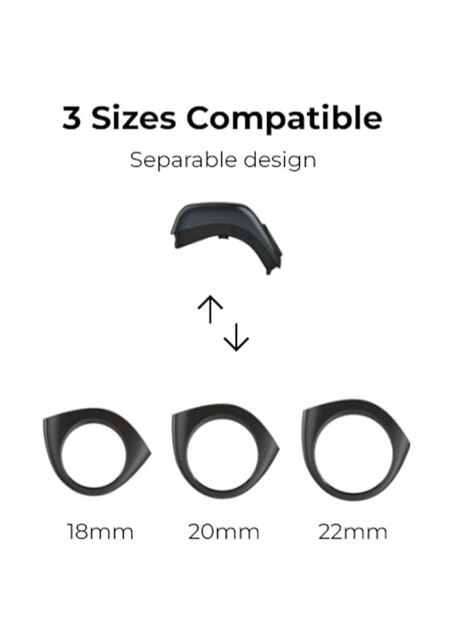 iQIBLA Zikr Flex Smart Ring Tasbih Counting With 3 Compatible Sizes 18mm, 20mm and 22mm - Silver - Image 2