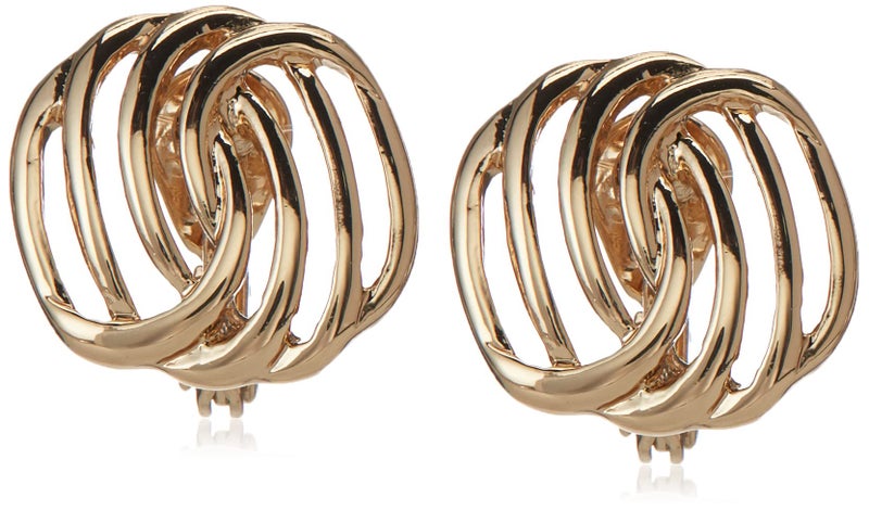 Napier Gold-Tone Twisted Clip-On Earrings - Image 1