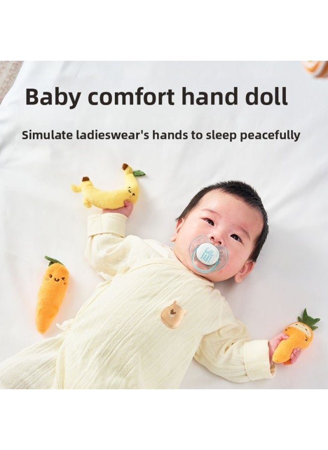 null - Baby's Anti-Jumping Hand-held Ring Soothing Doll Sleeping Artifact Baby's Chewing Plush Toy Carrot Belt-Color:Combination-carrot + Carrot Boy - Image 1