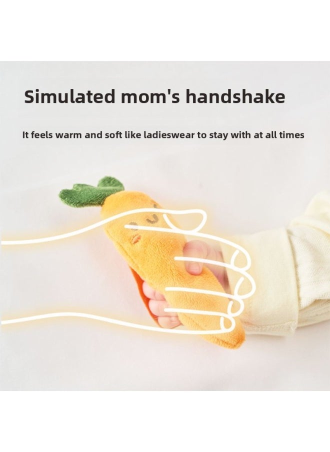 null - Baby's Anti-Jumping Hand-held Ring Soothing Doll Sleeping Artifact Baby's Chewing Plush Toy Carrot Belt-Color:Combination-carrot + Carrot Boy - Image 1