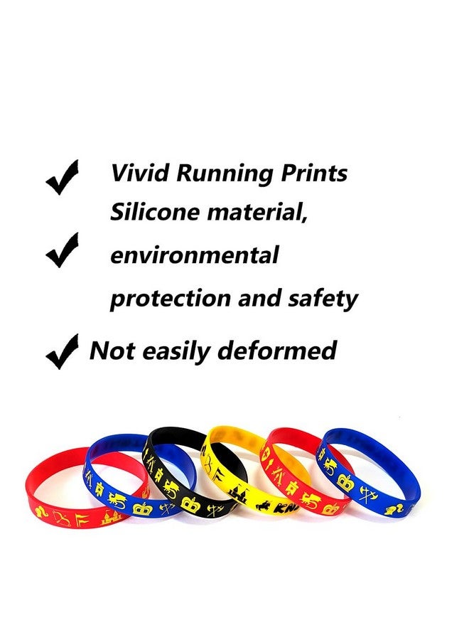 كوبا بلاي مجموعة CupaPlay من 24 قطعة من أساور زينة حفلات فرسان العصور الوسطى، أساور معصم مطاطية من السيليكون، هدايا ومستلزمات حفلات الفرسان، تاج جداري، قلعة عصر النهضة لعيد الهالوين/حقائب هدايا العصور الوسطى - Image 2