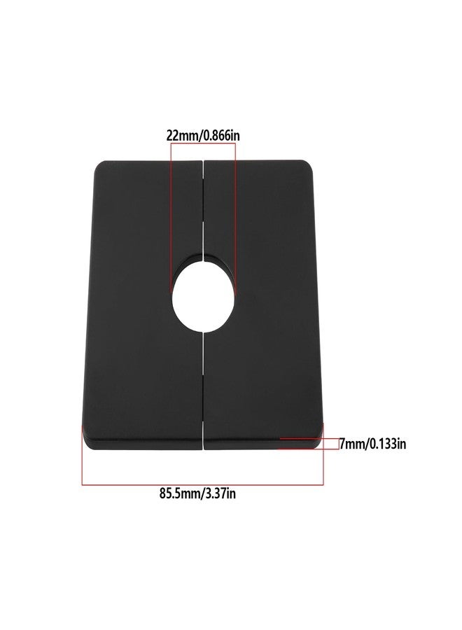 أوتوتك OTOTEC 4 قطع من ألواح الحماية ذات الشكل المربع ذاتية اللصق من ABS بفتحة شفة مقسمة على الحائط مقاس 22 مم و85.5 مم لرأس الدش الثابت، أنابيب قياسية مقاس 1/2 بوصة، لون أسود - Image 4
