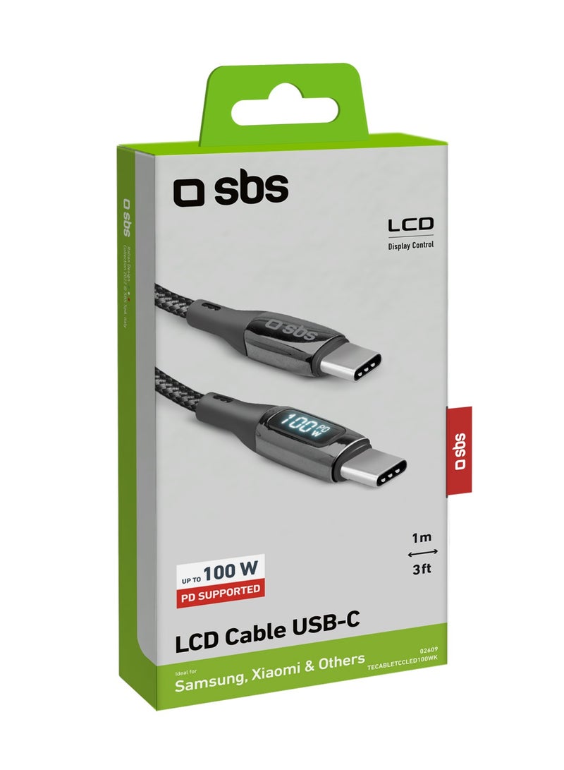 SBS كابل USB-C إلى USB-C لنقل البيانات والشحن مع عرض متوافق مع آبل وسامسونغ وهواوي وشياومي وإل جي وغيرها - Image 2