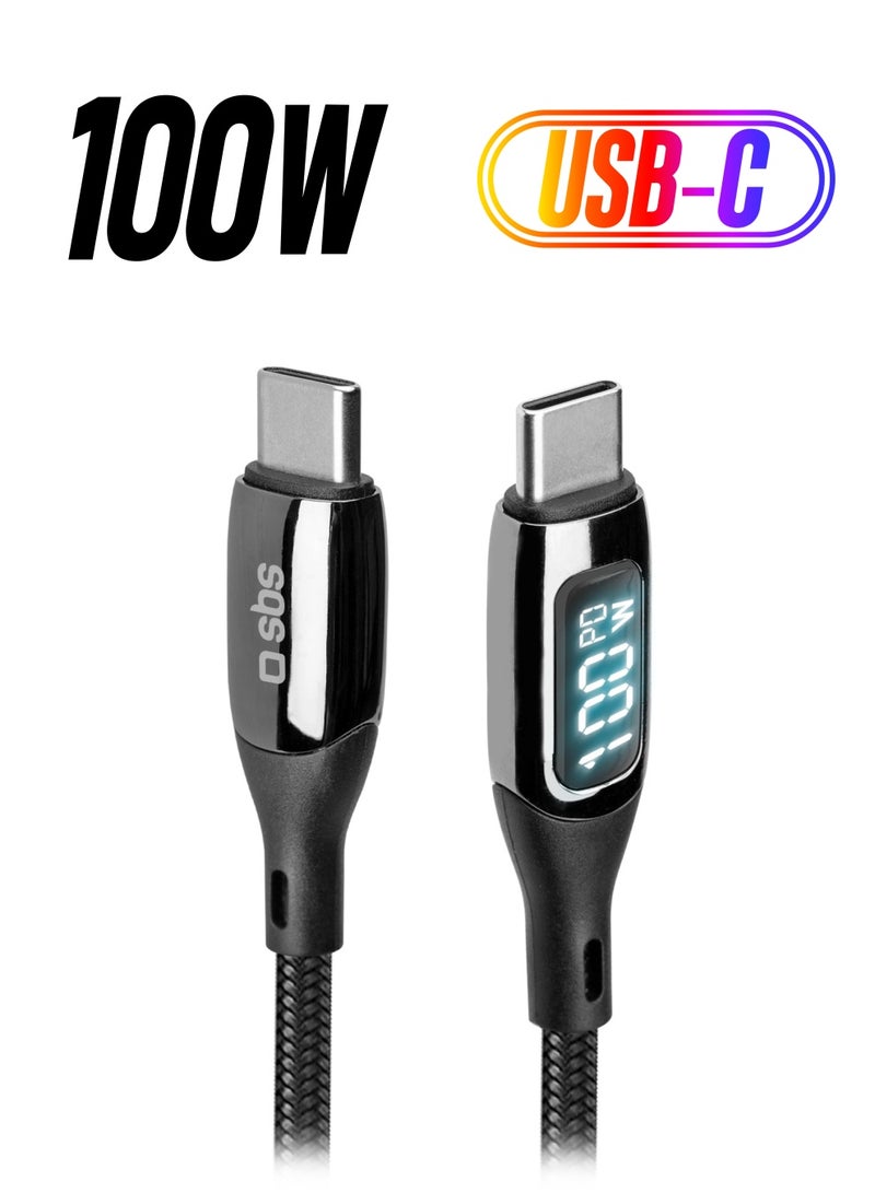 SBS كابل USB-C إلى USB-C لنقل البيانات والشحن مع عرض متوافق مع آبل وسامسونغ وهواوي وشياومي وإل جي وغيرها - Image 1