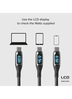 Cable of USB-C to USB-C data and charging cable with display Compatible for Apple, Samsung, Huawei, Xiaomi, LG and others - pzsku/Z6B2E0F3E099498B3110AZ/45/_/1685004706/87f40bb7-5997-49a3-9584-b28050d69e7f