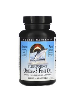 Source Naturals Source Naturals, Arctic Pure, Ultra Potency Omega-3 Fish Oil, 850 mg, 60 Softgels  - Image 1