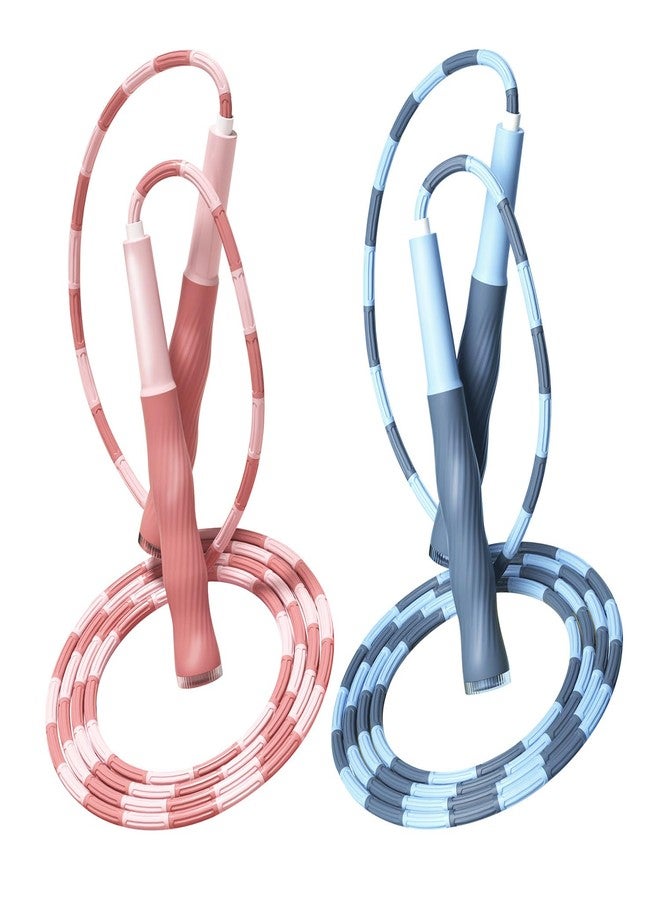 Redify Beaded Jump Rope for Kids,Tangle-Free Segmented Kids Jump Rope with Soft Anti-slip Handles,Adjustable Jumping Rope for Women - Image 1