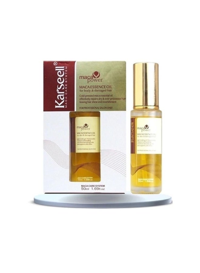 كارسيل زيت الشعر ماكا باور ايسنس للجسم والشعر التالف من كارسيل، 50 مل - Image 3