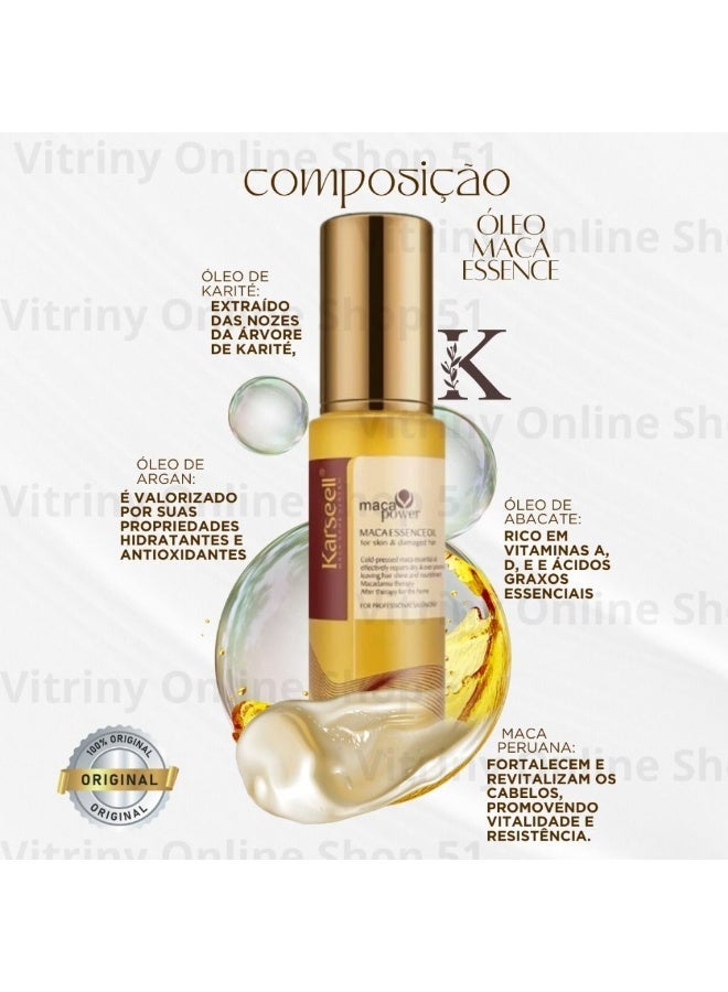 كارسيل زيت الشعر ماكا باور ايسنس للجسم والشعر التالف من كارسيل، 50 مل - Image 2