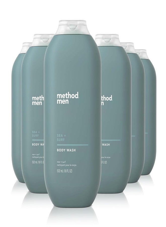 Method Men Body Wash, Sea + Surf, Paraben and Phthalate Free, 18 FL Oz (Pack of 6) - Image 1