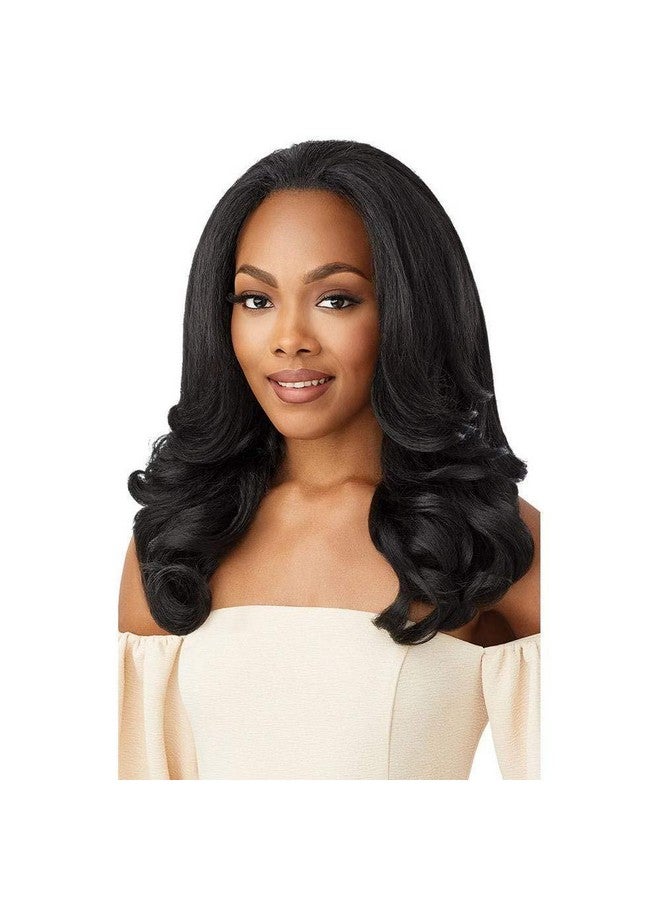 أوتر شعر مستعار من Outre Quick Weave بتصميم ذاتي في 60 ثانية، غطاء نصف شعر مستعار جديد ناعم وطبيعي من Neesha، مسطح، يتطلب تركه أقل، NEESHA H301 (1) - Image 1