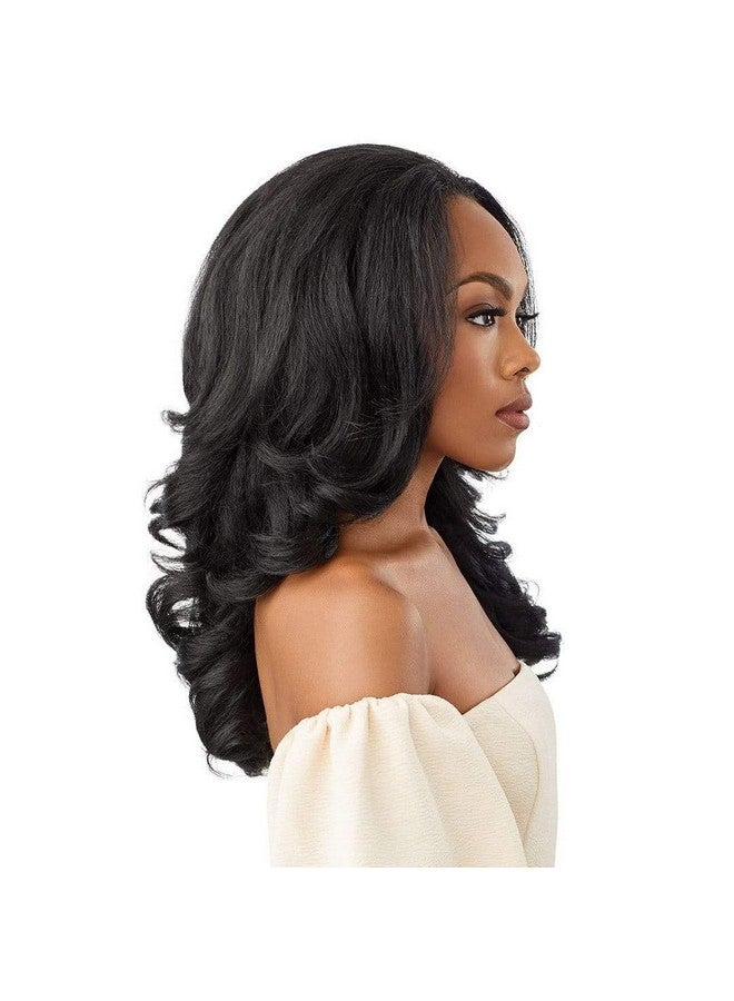 أوتر شعر مستعار من Outre Quick Weave بتصميم ذاتي في 60 ثانية، غطاء نصف شعر مستعار جديد ناعم وطبيعي من Neesha، مسطح، يتطلب تركه أقل، NEESHA H301 (1) - Image 3