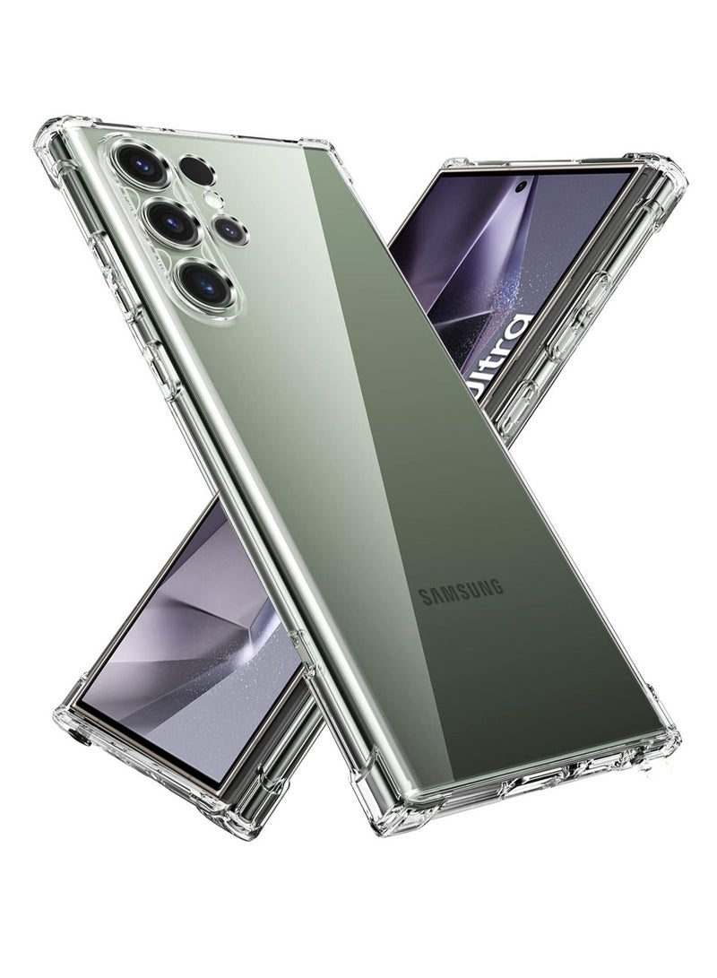 Techie جراب خلفي شفاف واقٍ لهاتف Samsung Galaxy S24 Ultra TPU مع حماية لعدسة الكاميرا - Image 1