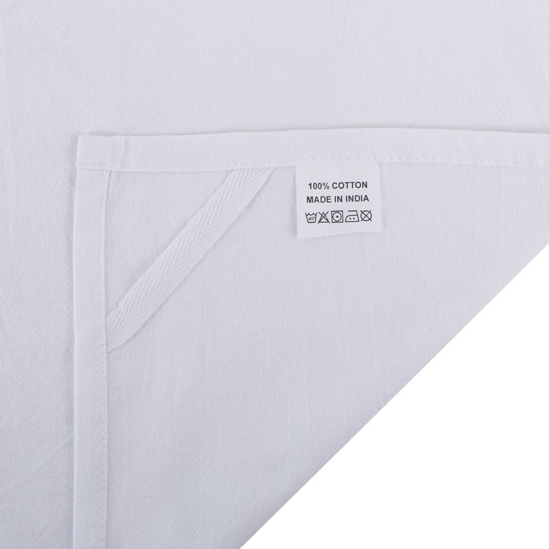 DG Collections Flour Sack Dish Towels for Kitchen  Set of 12 (27 x 27 Inches)  Multi-use White Kitchen Towels  100% Cotton  Highly Absorbent Hand Towels  Tea Towels for Embroidery  and Print - White - Image 4