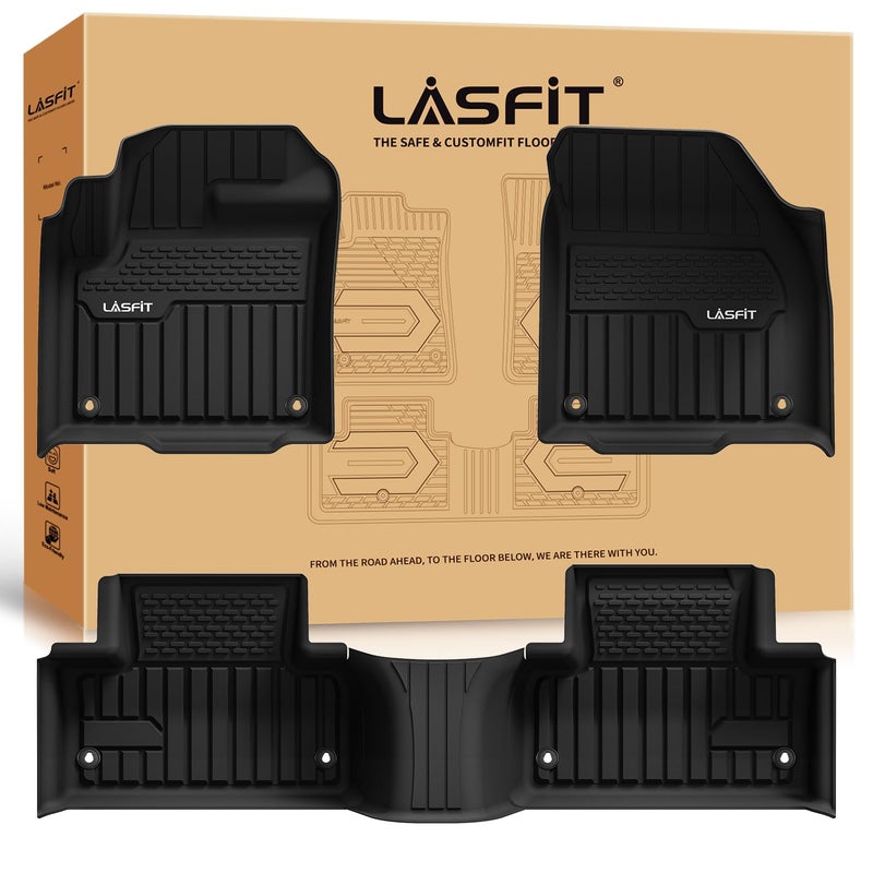 حصائر أرضية LASFIT تناسب لاند روفر رينج روفر إيفوك 2011-2019 ملائمة مخصصة TPE مقاومة للماء حصائر أرضية لجميع الأحوال 1 2 صف ملائمة 5 أبواب وكوبيه غير مناسبة للتحويلة سوداء سهلة التنظيف