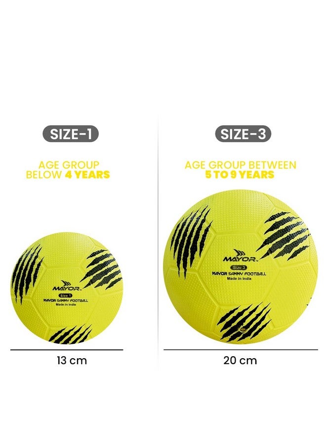 Mayor كرة قدم للأطفال مايور سامي - داخلية وخارجية PVC حجم 3 (عبوة من 1، أصفر) للأعمار أقل من 9 سنوات - Image 3