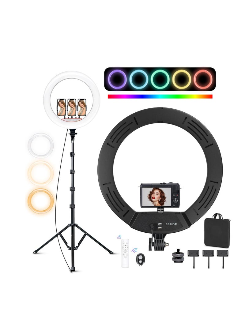 18" RGB Ring Light with Tripod Stand. - Image 1