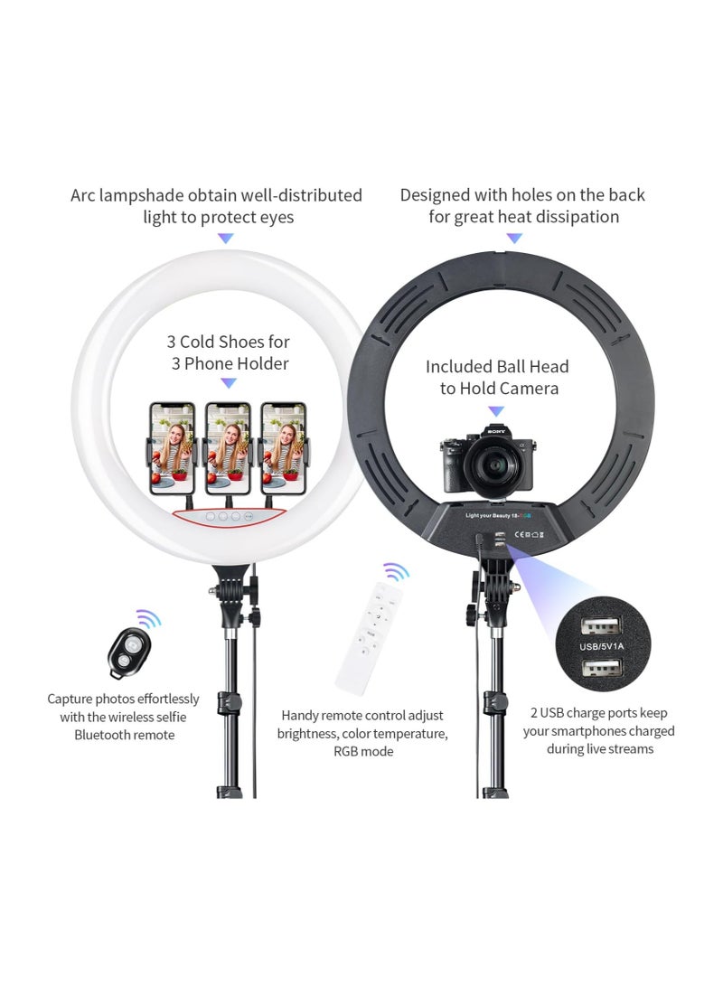 18" RGB Ring Light with Tripod Stand. - Image 5