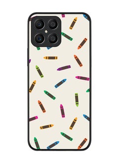 Rugged Black edge case for Honor X8 Slim fit Soft Case Flexible Rubber Edges Anti Drop TPU Gel Thin Cover - Crayon Pary