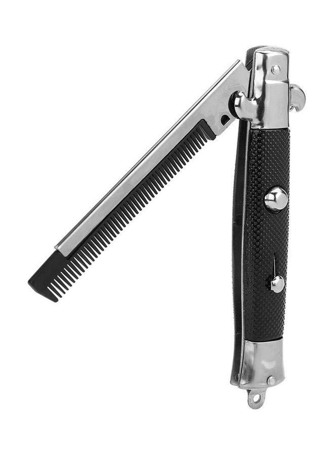 NIBEMINENT Spring Pocket Oil Hair Comb Black - Image 3