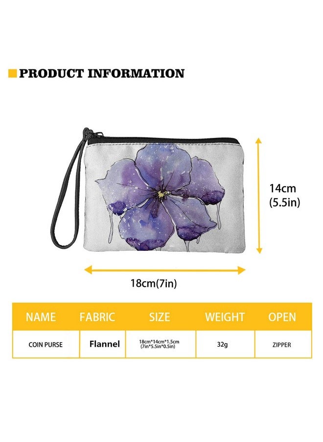 Babrukda - Women Girls Fashion Coin Purse Wallet Bag Change Pouch Key Holder Galaxy Space Blue Clutch Case With Wristlet Strap For Credit Cards Cash Lipstick Storage - Image 1