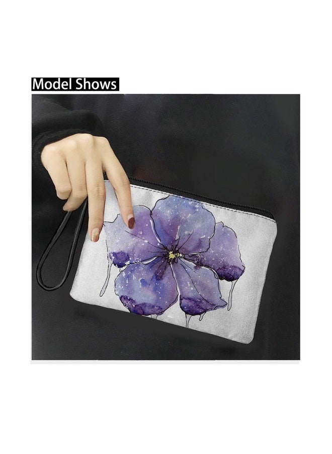 Babrukda - Women Girls Fashion Coin Purse Wallet Bag Change Pouch Key Holder Galaxy Space Blue Clutch Case With Wristlet Strap For Credit Cards Cash Lipstick Storage - Image 1