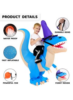 Max Fun Dinosaur Costume Kids Inflatable Dinosaur Halloween Costume For Boys Girls Funny Blow Up Costume For Halloween Party Cosplay  - Image 2