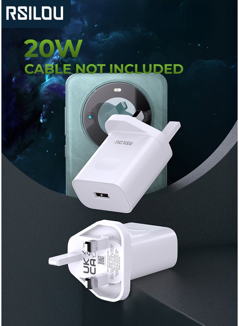 RSILOU-R4221 20W USB-A Fast Charging Mobile Wall Charger – Smart Power Adapter for All Devices - Image 1