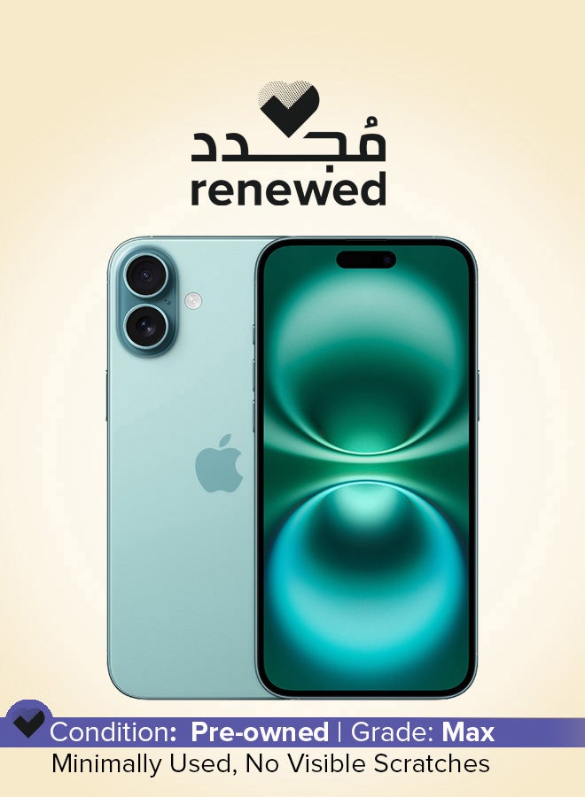 Apple Renewed - iPhone 16 Plus 256GB Teal 5G With Facetime - International Version - Image 1