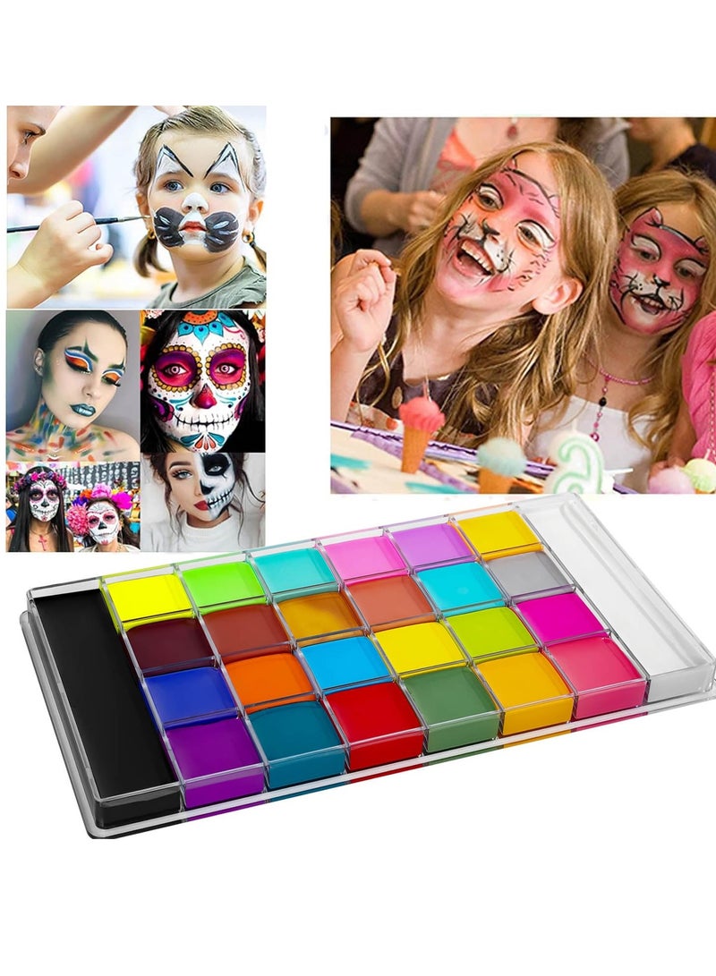 UNIFULL UNIFULL 26 Colors Professional Face Body Paint Kit, Oil Face & Body Paint Kit for Halloween,including 36 Colors Face Paint/Paint Stick/ Brushes/ Special Effects Sticker for Halloween/Fake Blood(Set 2) - Image 4