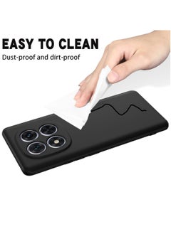 Wtech Xiaomi Redmi Note 14 Pro 5G 2024 Premium Soft Liquid Silicone Case Cover - Black  - Image 3