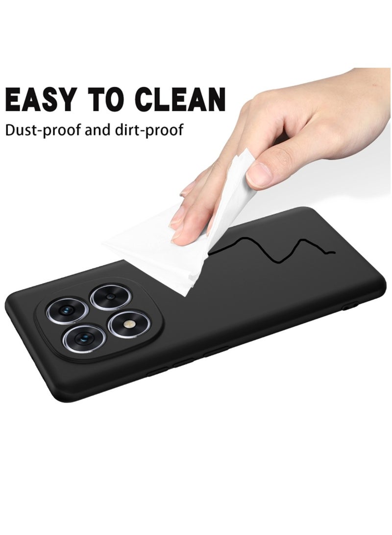 Wtech Xiaomi Redmi Note 14 Pro 5G 2024 Premium Soft Liquid Silicone Case Cover - Black - Image 3