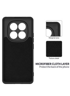 Wtech Xiaomi Redmi Note 14 Pro 5G 2024 Premium Soft Liquid Silicone Case Cover - Black  - Image 5