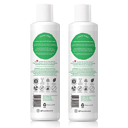 Fresh Monster 2-in-1 Kids Shampoo & Conditioner, Toxin-Free, Hypoallergenic, Tear-free Shampoo & Conditioner for Kids, Coconut (2 Pack, 8.5oz/each) - Image 2