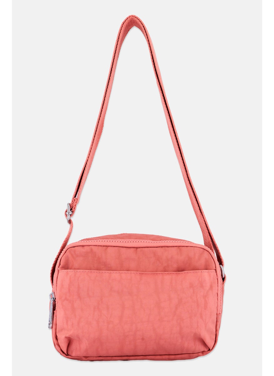I Love Fashion Women Brand Logo Cross Body Bag 18 H x 21 L x 10 W, Peach  - Image 2