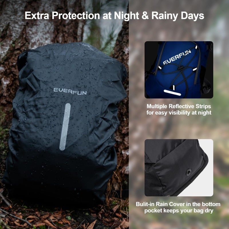 Everfun حقيبة ظهر إيفرفون للتروية 18 لتر مع كيس ماء 2 لتر وغطاء مطري، حقيبة ماء للتنزه للرجال والنساء، حقيبة تروية معزولة وخفيفة الوزن ليوم كامل للتنزه، ركوب الدراجات، الجري، والمهرجانات - Image 3