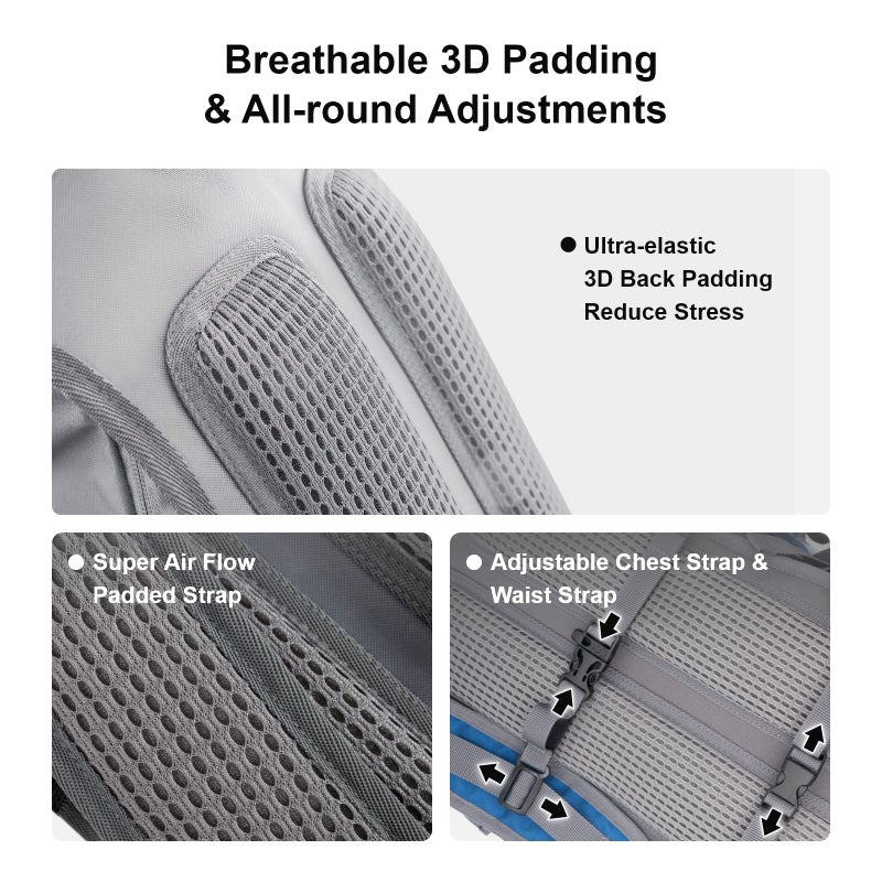 Everfun حقيبة ظهر إيفرفون للتروية 18 لتر مع كيس ماء 2 لتر وغطاء مطري، حقيبة ماء للتنزه للرجال والنساء، حقيبة تروية معزولة وخفيفة الوزن ليوم كامل للتنزه، ركوب الدراجات، الجري، والمهرجانات - Image 4