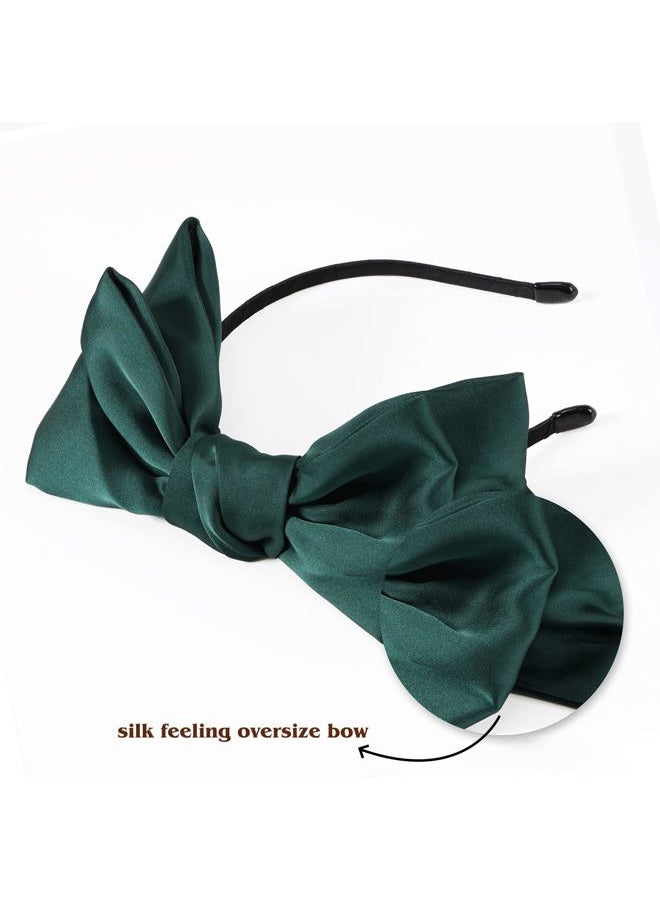ForBaysy 3PCS Stain Bow Headbands For Women Party Decoration Headdress Cosplay Costume Headwear Bow Hair Bands  - Image 2