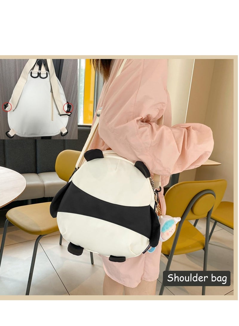 حقيبة ظهر صغيرة مقاومة للماء بنمط باندا للنساء - حقيبة ظهر مضادة للسرقة - حقيبة مدرسية خفيفة الوزن ومتينة للفتيات والطالبات - Image 3