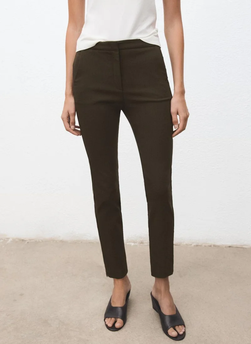 MANGO Crop skinny trousers