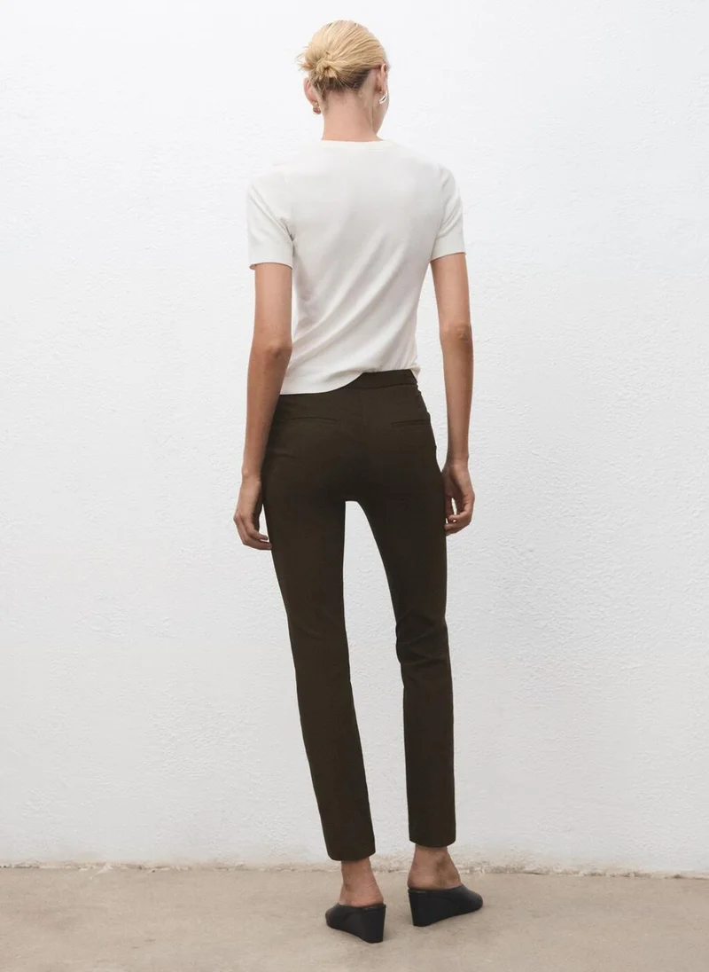MANGO Crop skinny trousers