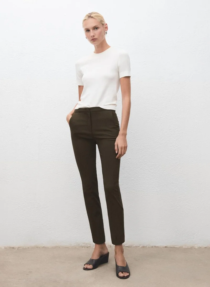 MANGO Crop skinny trousers