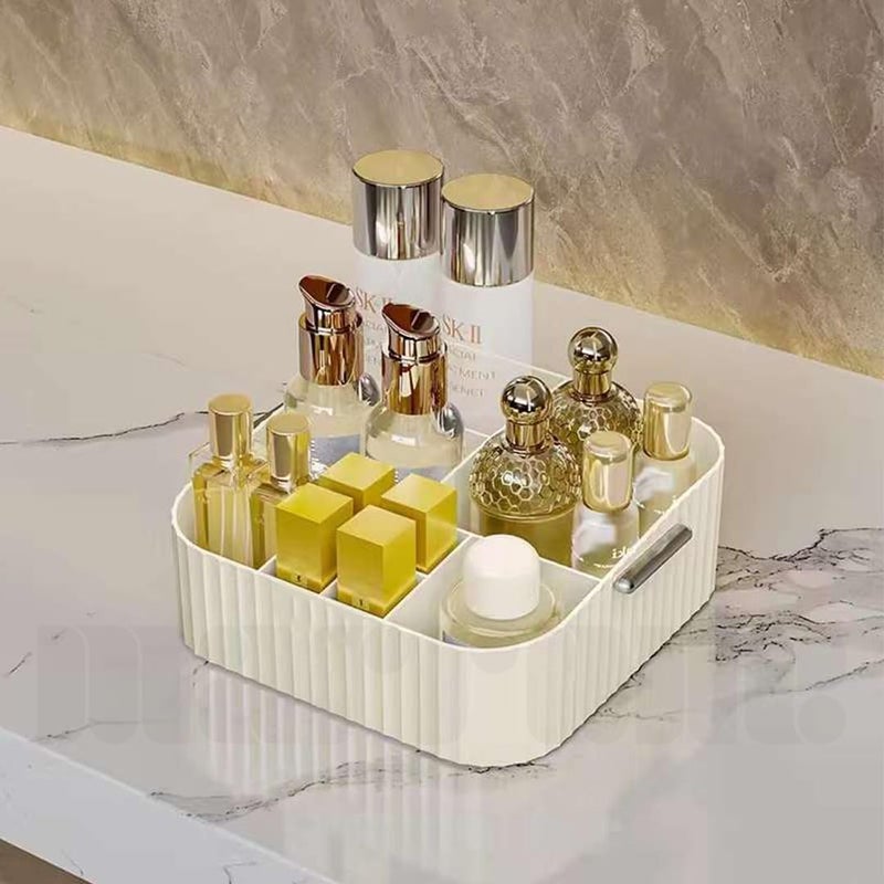 Marrone Make up Organizer Tray 9 Section Desk Organizer with Dividers 5 Section Acrylic Makeup Tray Divided Drawer Inserts Sectioned Organizer Tray Makeup Organizer Drawers Storage (9 Section) - Image 1