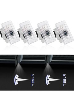 KASTWAVE Car Door Lights Logo Projector Lights for Tesla, Ultra-Bright LED 3D Laser Ghost Shadow Light, Never Fade Welcome Step Courtesy Lights for Model 3 Y S X Accessories, Plug and Play 4pcs  - Image 1