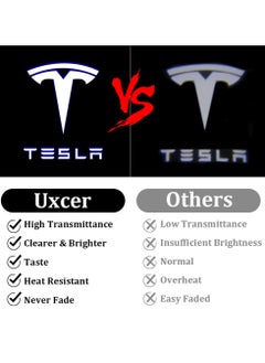 KASTWAVE Car Door Lights Logo Projector Lights for Tesla, Ultra-Bright LED 3D Laser Ghost Shadow Light, Never Fade Welcome Step Courtesy Lights for Model 3 Y S X Accessories, Plug and Play 4pcs  - Image 5