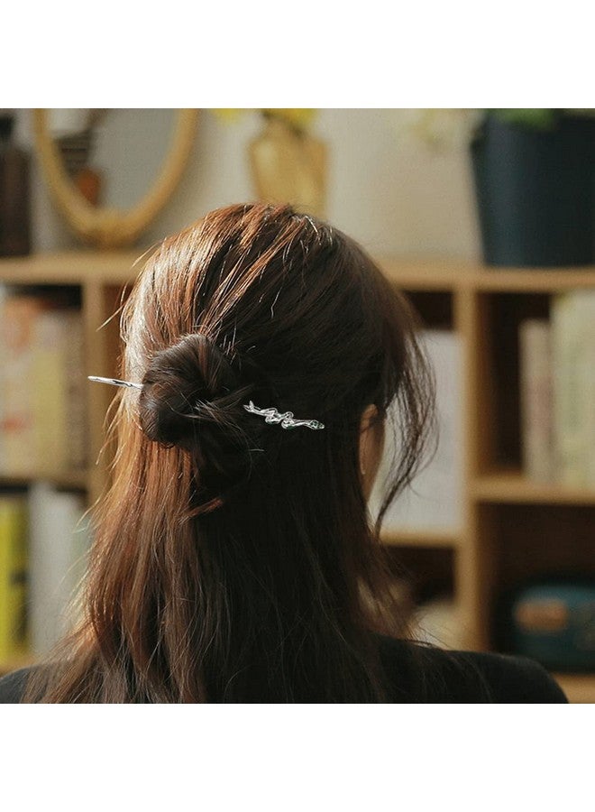 DonLeeving 4 PACK Snake Hair Sticks Hairpin Hair Sticks for Long Hair Chinese Hair Sticks Hair Styling Accessories Hair Chopsticks for Women Girls Halloween Christmas Gift - Image 3