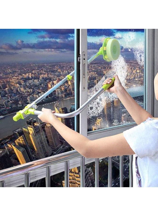 Telescopic Window Cleaner and Squeegee, 2 in 1 Glass Window Cleaning Squeegee Blade Wiper, Rotatable Window Mirror Cleaning Tools - Image 2