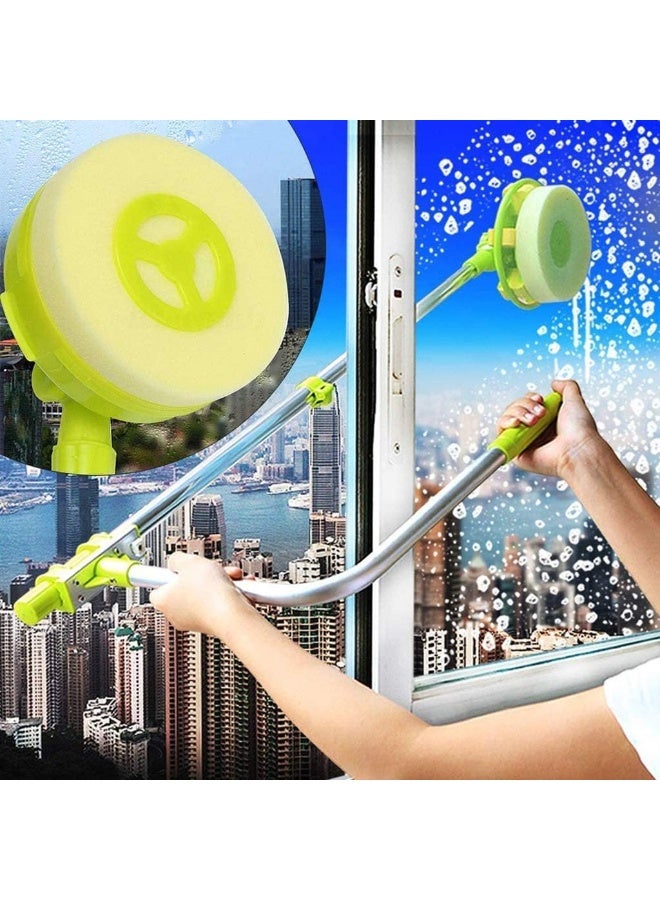 Telescopic Window Cleaner and Squeegee, 2 in 1 Glass Window Cleaning Squeegee Blade Wiper, Rotatable Window Mirror Cleaning Tools - Image 3